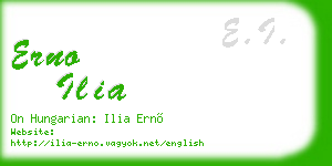 erno ilia business card