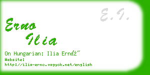 erno ilia business card